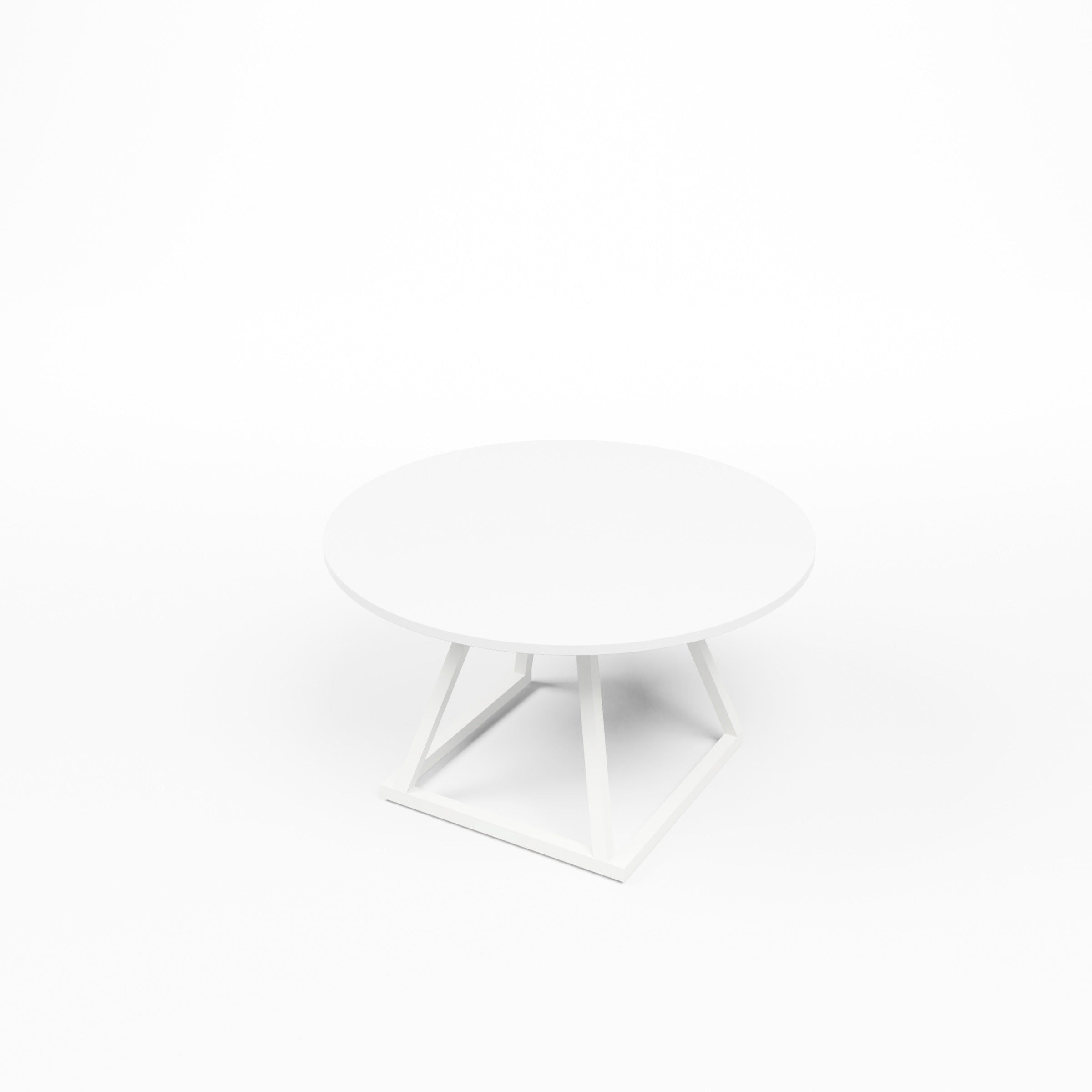 Linea Coffee Table (White Frame with White Round Top) Desert River Rentals